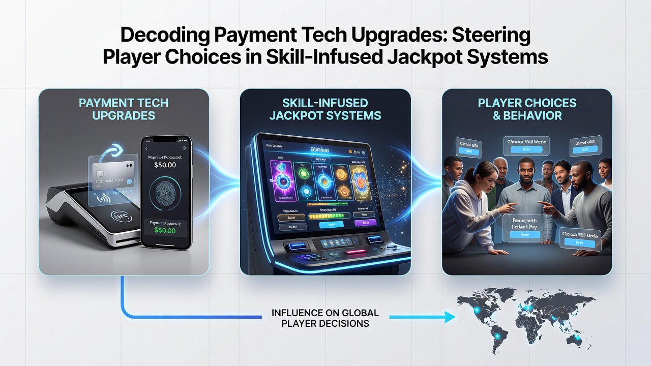 Skill-infused jackpot dashboard showing payment options and player progress metrics