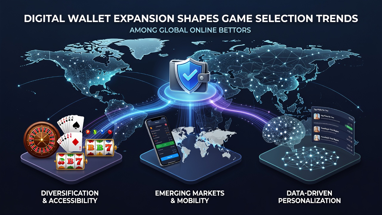 Analytics dashboard showing game selection trends linked to digital wallet usage