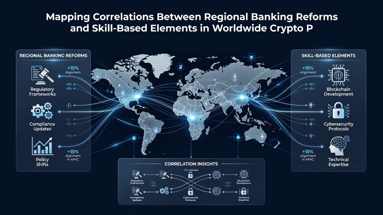Chart and diagram showing correlations between banking policy updates and skill mechanics adoption in crypto jackpot platforms