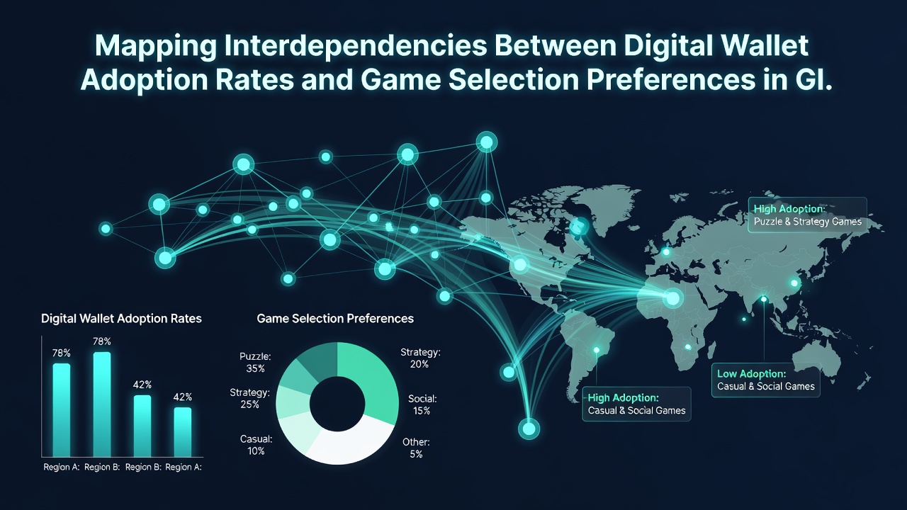 Infographic displaying correlation charts between wallet usage statistics and preferred game types in online betting communities