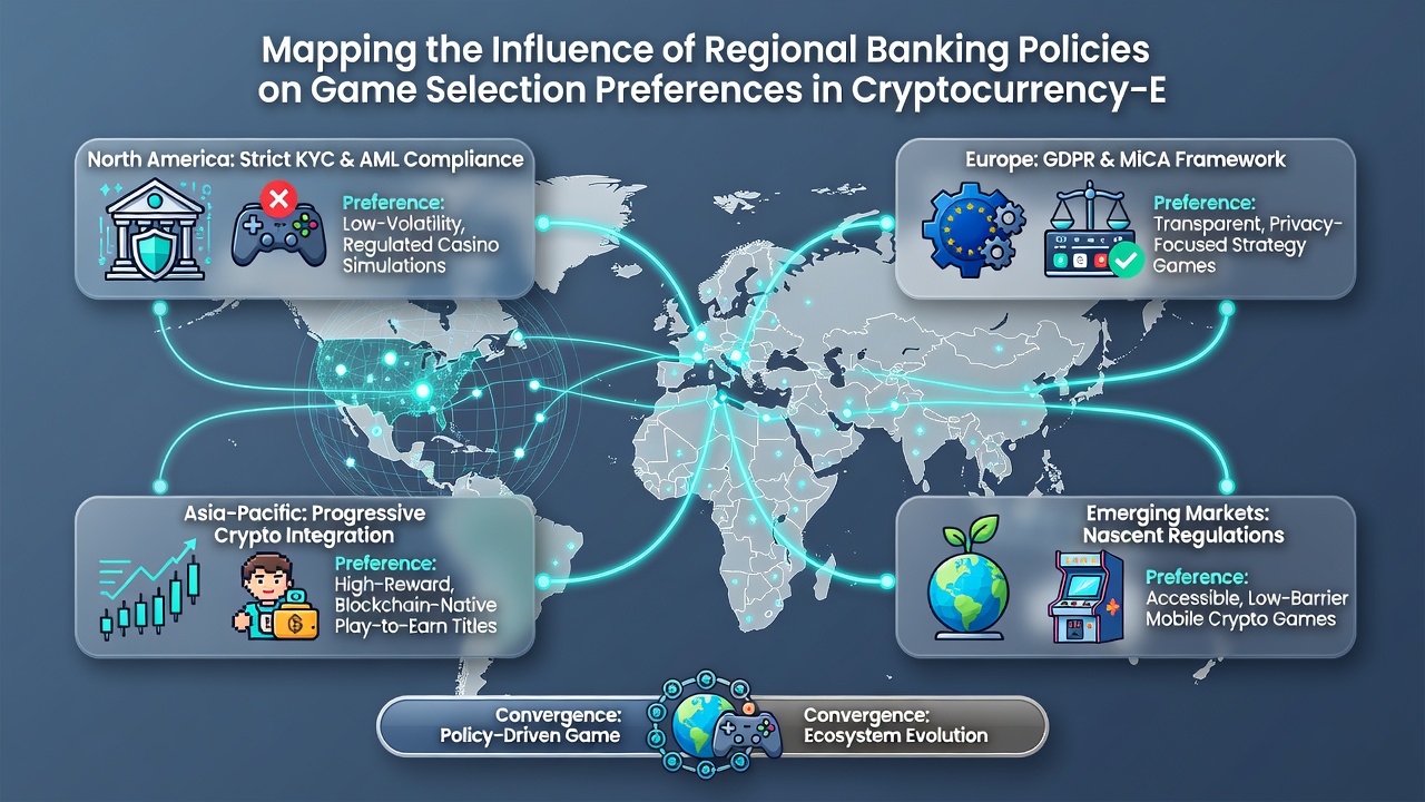 Cryptocurrency game selection patterns driven by banking policy variations