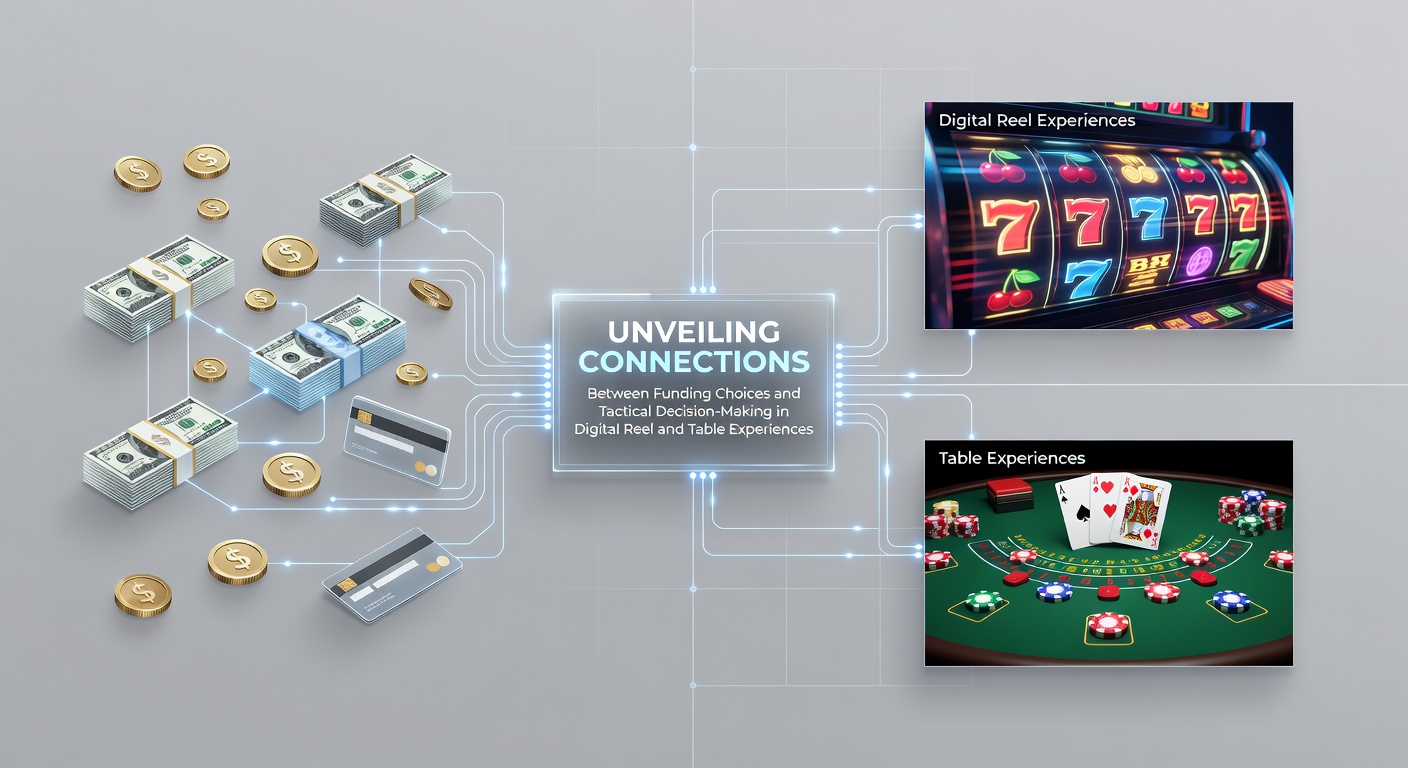 Overview of digital reel and table gaming interfaces showing funding options and strategic bet placements